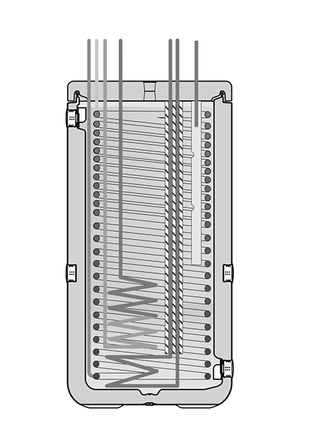 DAIKIN Altherma ST 544/19/0-DB. Leistungsstarker 500 Liter Schichtspeicher zur Kombination mit Wärmepumpen bis 8 kW für die Warmwasserbereitung und Heizungsunterstützung. Mit zusätzlichem Wärmetauscher für Drain-Back-Solarsystem.