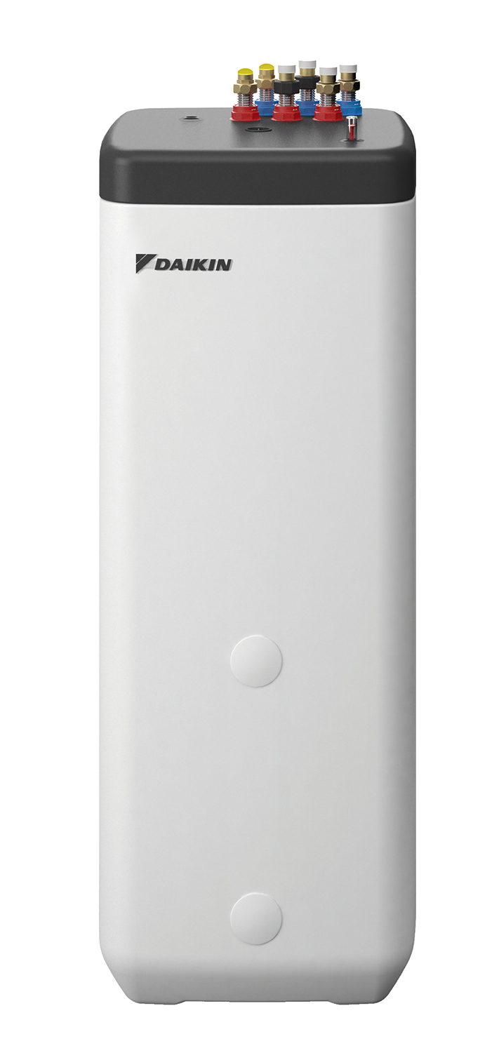 DAIKIN Altherma ST 328/14/0-P. Leistungsstarker 300 Liter Wärmespeicher zur Warmwasserbereitung mit zusätzlichem Wärmetauscher für Druck-Solarsystem.