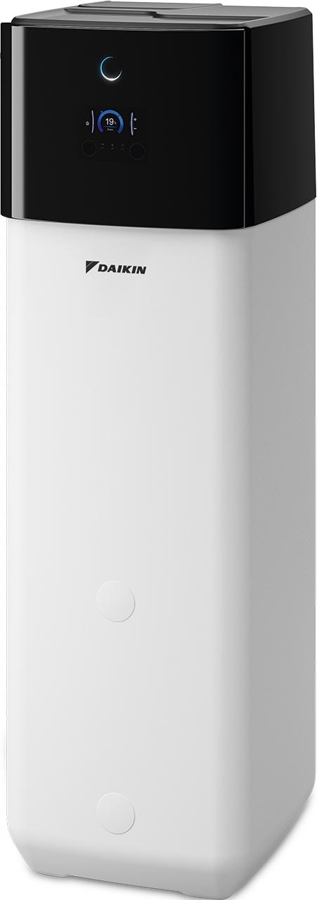 Luft-Wasser-Wärmepumpen-Innengerät DAIKIN Altherma 3 R MT ECH2O für Heizen und Warmwasser mit Solarunterstützung, mit integr. 300L Speicher.